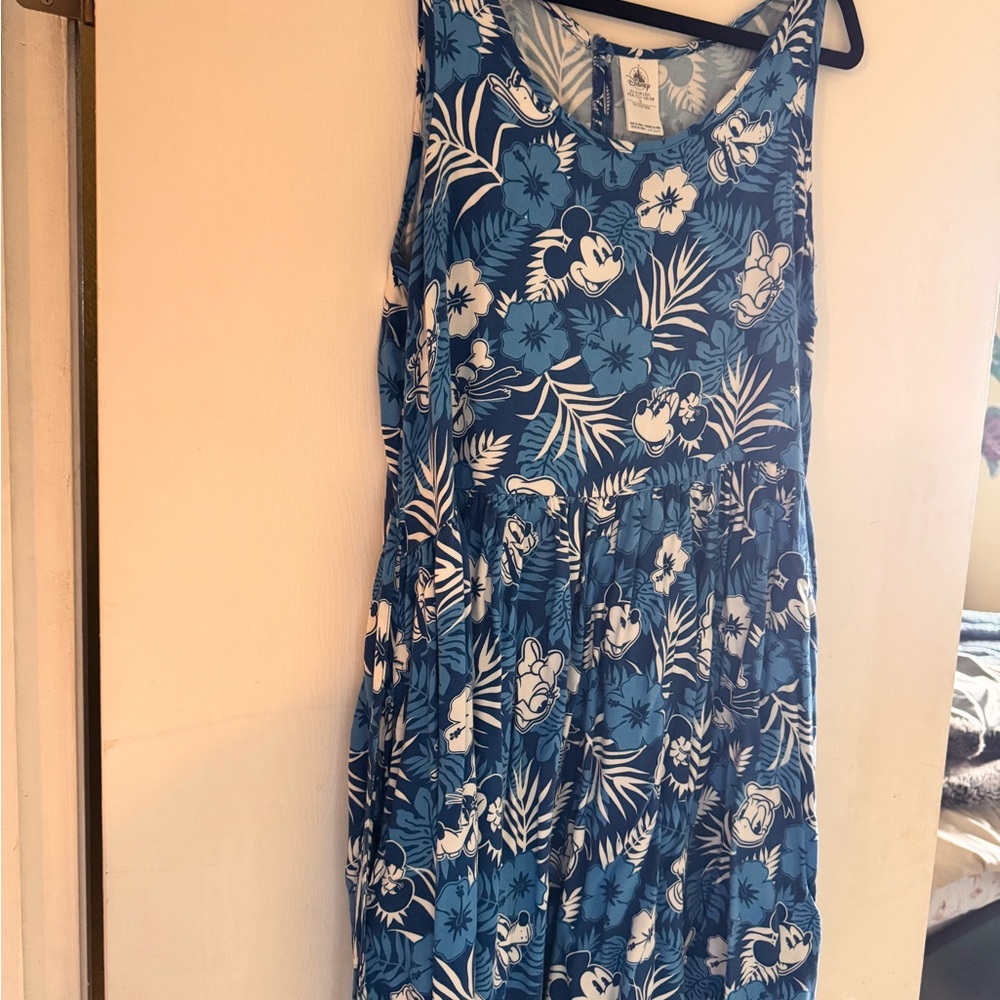 Blue Disney Mickey Mouse Floral Dress
